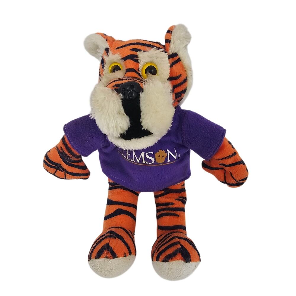 Vintage Clemson Tiger Mascot Soft Plush Doll Toy Stuffed Animal 9"